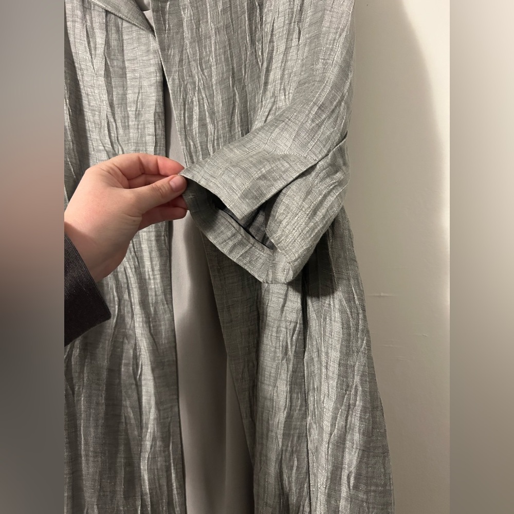 Eileen Fisher Crinkle Linen Jacket with Tank Included - Picture 7 of 11